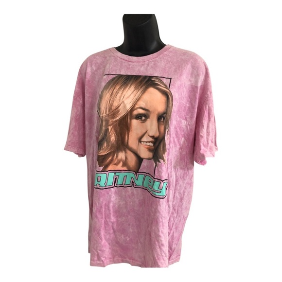 Britney Spears pink tie dye effect oversized t-shirt size‎ XL new - Picture 2 of 11